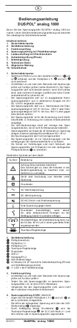 Preview for 3 page of Gossen MetraWatt DUSPOL analog 1000 Operating Manual