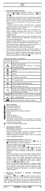 Preview for 33 page of Gossen MetraWatt DUSPOL analog 1000 Operating Manual