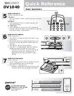 Preview for 2 page of GoVideo DV1040 Quick Reference