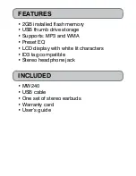 Preview for 2 page of GPX MW240 User Manual