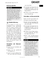 Preview for 11 page of Graef Futura F 6 Operating Instructions Manual