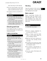 Preview for 25 page of Graef Futura F 6 Operating Instructions Manual