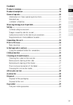 Preview for 17 page of Graef SKS 500 Operating Instructions Manual