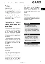 Preview for 15 page of Graef T16 Operating Instructions Manual