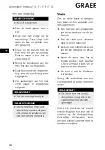 Preview for 76 page of Graef T16 Operating Instructions Manual