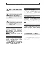 Preview for 18 page of Grandhall 5009XBHN Operating And Assembly Instructions Manual