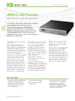 GRASS VALLEY ADVC HD FAMILY Datasheet preview