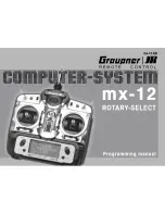 GRAUPNER MX-12 - PROGRAMMATION Programming Manual preview