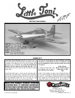 Preview for 1 page of GREAT PLANES Little Toni ARF Instruction Manual