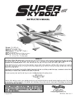 Preview for 1 page of GREAT PLANES Super Skybolt Instruction Manual