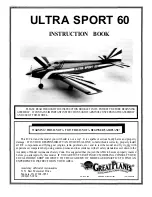 Preview for 1 page of GREAT PLANES ULTRA SPORT 60 Instruction Book