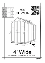 Green House HE-YOR Assembly Instructions Manual preview