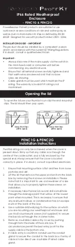 Preview for 1 page of GreenBrook PowerBreaker ProteKt PENC1G Installation Manual