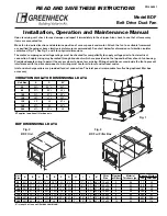 Greenheck BDF Installation, Operation And Maintenance Manual preview