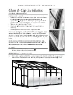 Preview for 28 page of Greenhouse Style Traditional Straight Lean To Instructions Manual