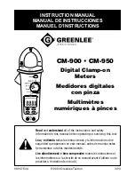 Greenlee CM-900 Instruction Manual preview