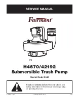 Preview for 1 page of Greenlee Fairmont 42192 Service Manual