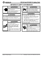 Preview for 4 page of Greenlee GATOR CK1240 Instruction Manual