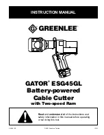 Preview for 1 page of Greenlee GATOR ESG45GL Instruction Manual