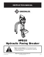 Preview for 1 page of Greenlee HPB25 Instruction Manual