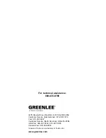 Preview for 44 page of Greenlee TG-600 Instruction Manual