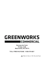 Preview for 12 page of GreenWorks Commercial 2528102 Quick Start Manual