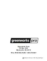 Preview for 44 page of GreenWorks Pro 7404702 Owner'S Manual