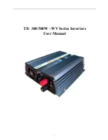 Grid Tied TE-300W-WV User Manual preview