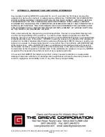 Preview for 36 page of Grieve Furnaces Installation & Operation Manual