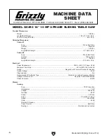 Preview for 8 page of Grizzly G0493 Owner'S Manual