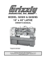 Preview for 2 page of Grizzly G0509 Owner'S Manual