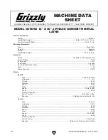 Preview for 9 page of Grizzly G0509 Owner'S Manual