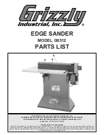 Preview for 1 page of Grizzly G0512 Parts List