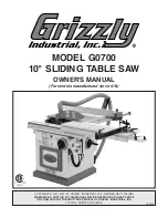 Grizzly G0700 Owner'S Manual preview