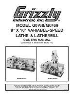 Preview for 9 page of Grizzly G0768Z Manual