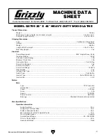 Preview for 9 page of Grizzly G0799 Owner'S Manual