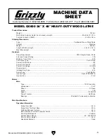 Preview for 11 page of Grizzly G0799 Owner'S Manual