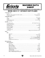 Preview for 8 page of Grizzly G0815 Owner'S Manual