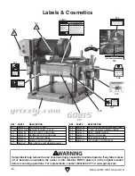 Preview for 52 page of Grizzly G0815 Owner'S Manual