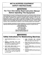 Preview for 3 page of Grizzly G1003 Instruction Manual