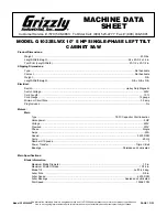 Grizzly G1023SLWX Machine Data Sheet preview