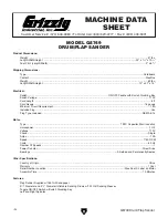 Preview for 6 page of Grizzly G8749 Owner'S Manual