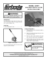 Grizzly MINI SHEET METAL CUTTER INSTRUCTION SHEET G9947 Instruction Sheet preview