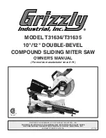 Preview for 1 page of Grizzly T31634 Owner'S Manual