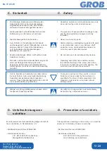 Preview for 5 page of Grob HMC Basic Operating Instructions Manual