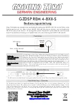 Ground Zero GZDSP REM 4-8XII-S Owner'S Manual preview