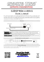 Preview for 2 page of Ground Zero GZDSP REM 4-8XII-S Owner'S Manual