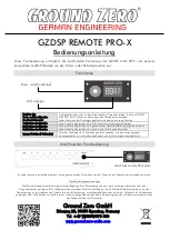 Preview for 1 page of Ground Zero GZDSP REMOTE PRO-X Owner'S Manual