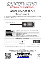 Preview for 2 page of Ground Zero GZDSP REMOTE PRO-X Owner'S Manual