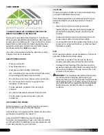 Preview for 2 page of GrowSpan 105148 Manual